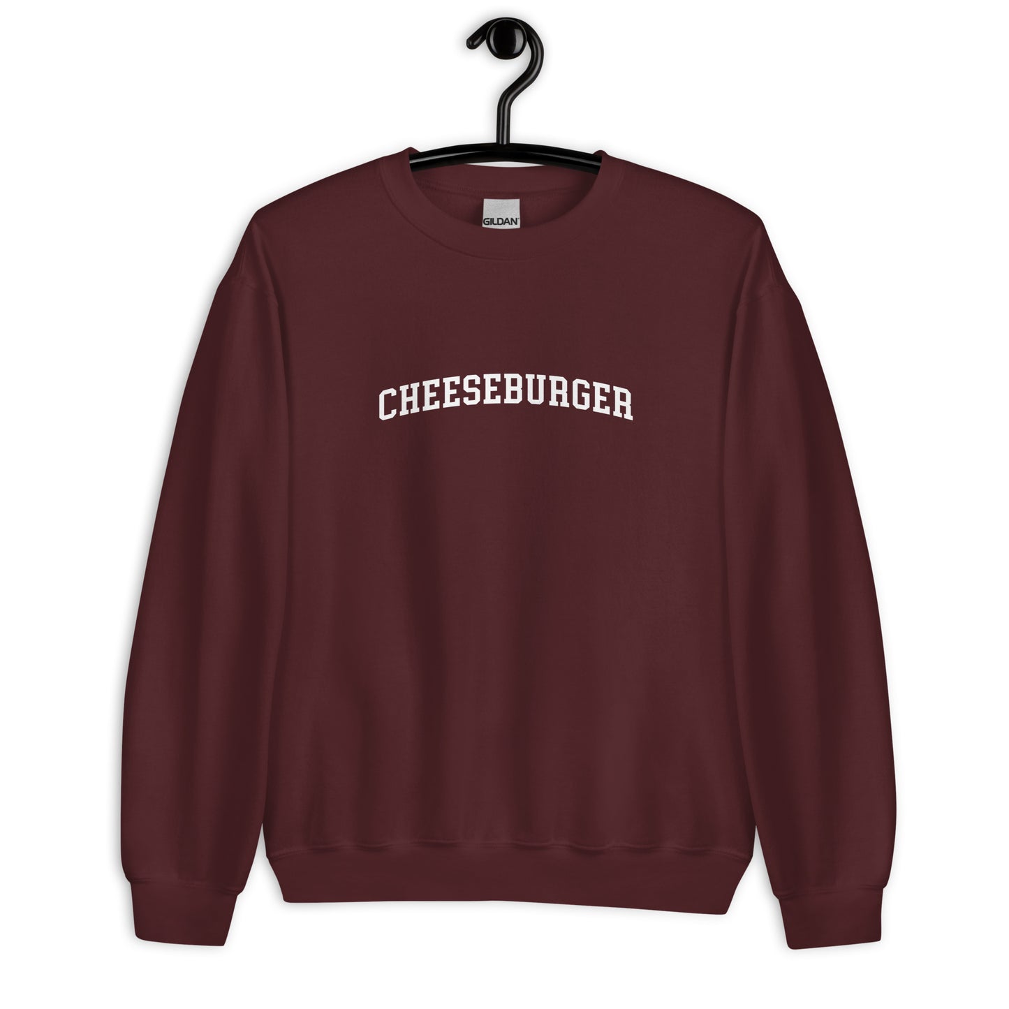 Cheeseburger Sweatshirt - Arched Font