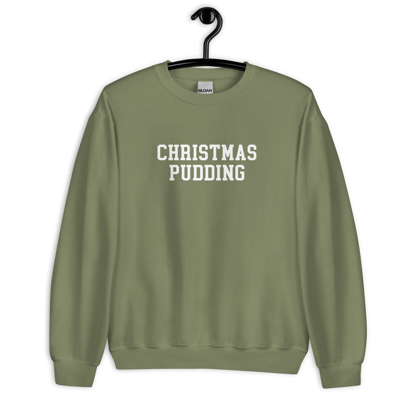 Christmas Pudding Sweatshirt - Straight Font