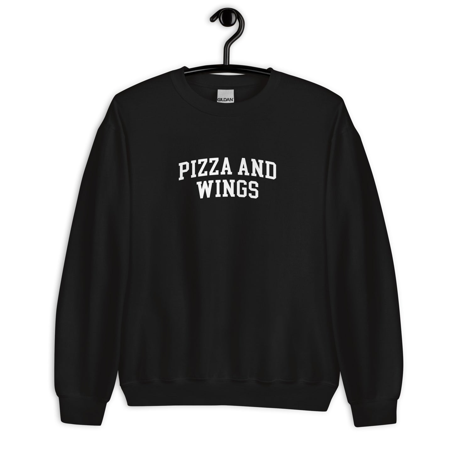 Pizza and Wings Sweatshirt - Arched Font