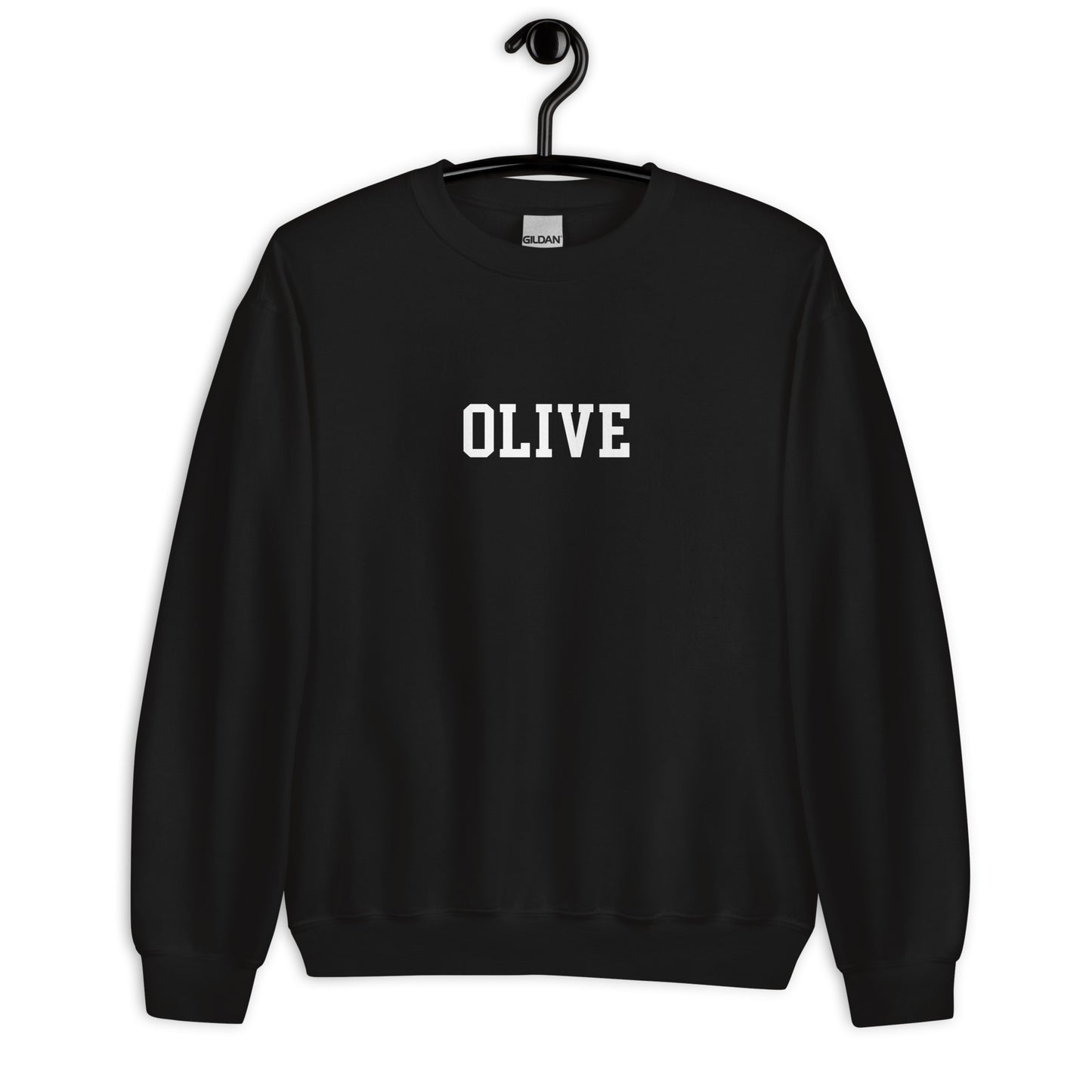 Olive Sweatshirt - Straight Font