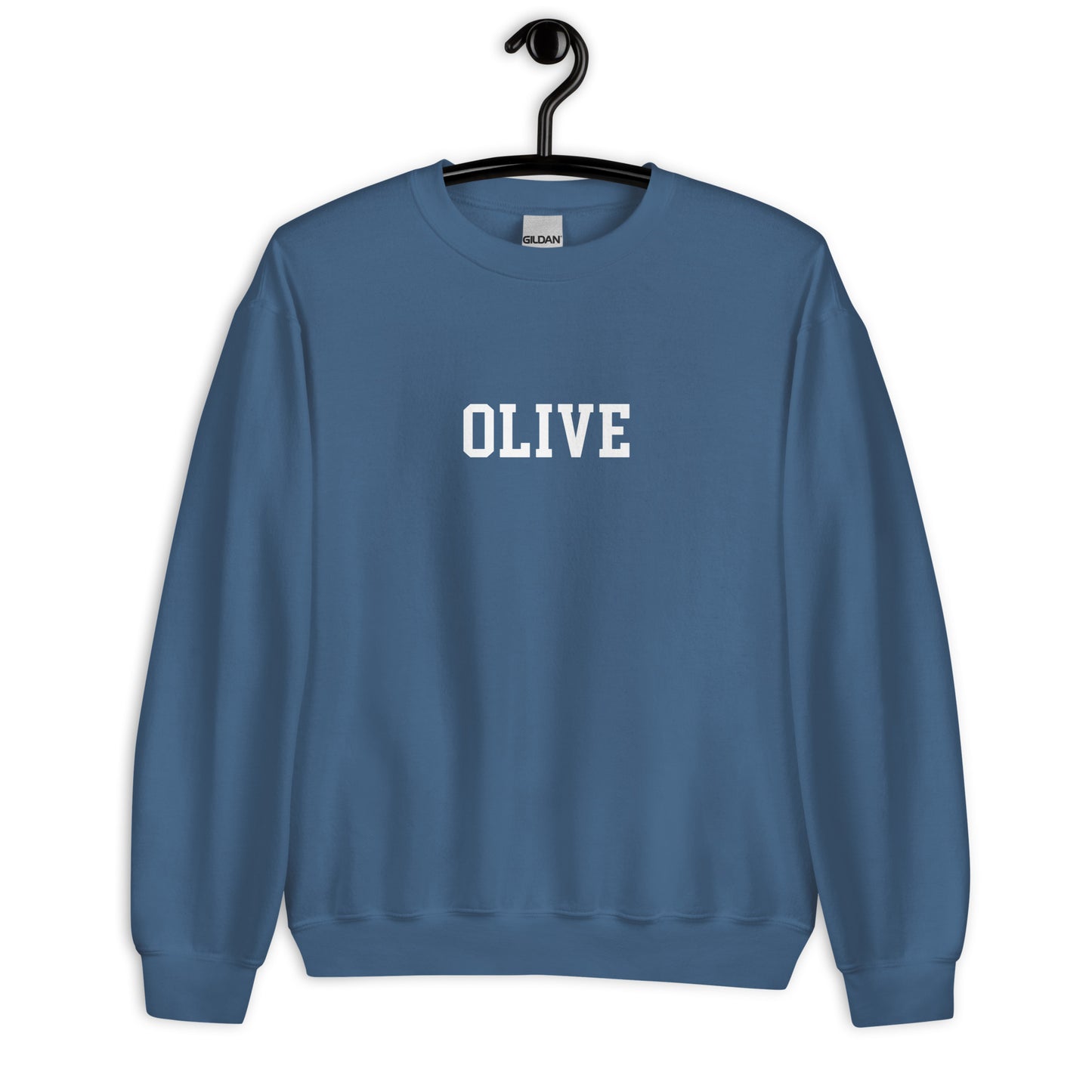 Olive Sweatshirt - Straight Font