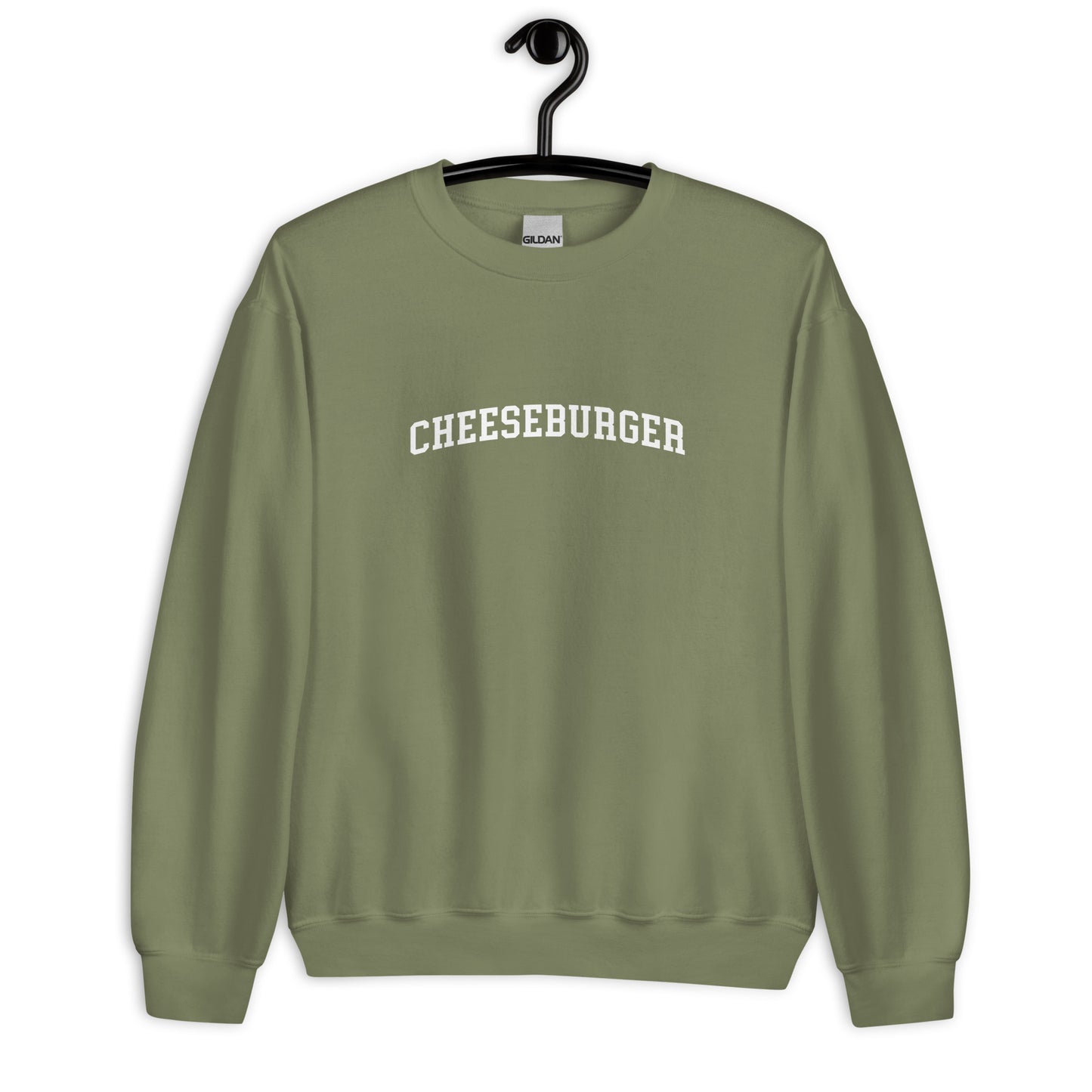 Cheeseburger Sweatshirt - Arched Font