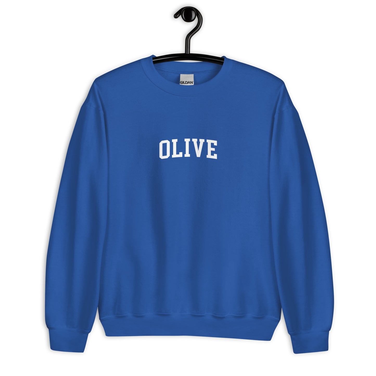 Olive Sweatshirt - Arched Font