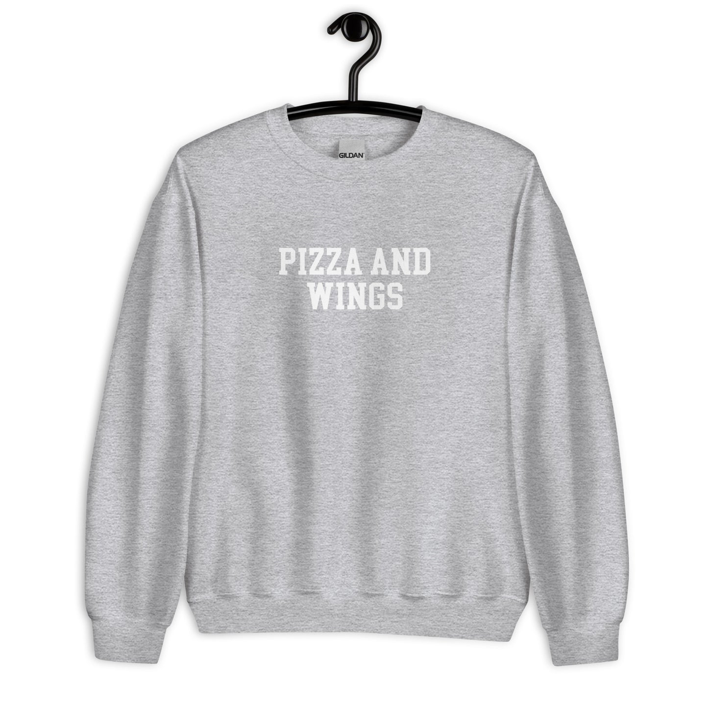 Pizza and Wings Sweatshirt - Straight Font